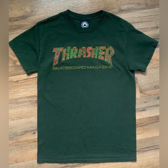 🛹Thrasher 100% cotton Size -S EUC No flaws to 📝 Live to Skate  Skate or Die - Picture 2 of 12